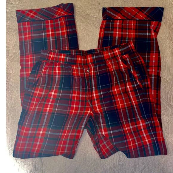NWOT blue red Plaid Victoria’s Secret sleep pants SMALL - Picture 3 of 4